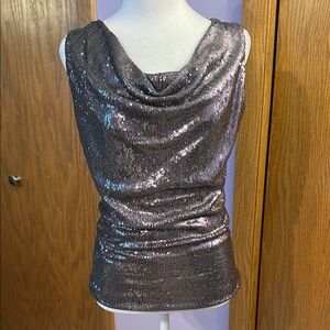 White House Black Market Sequin Sleeveless Top size small.